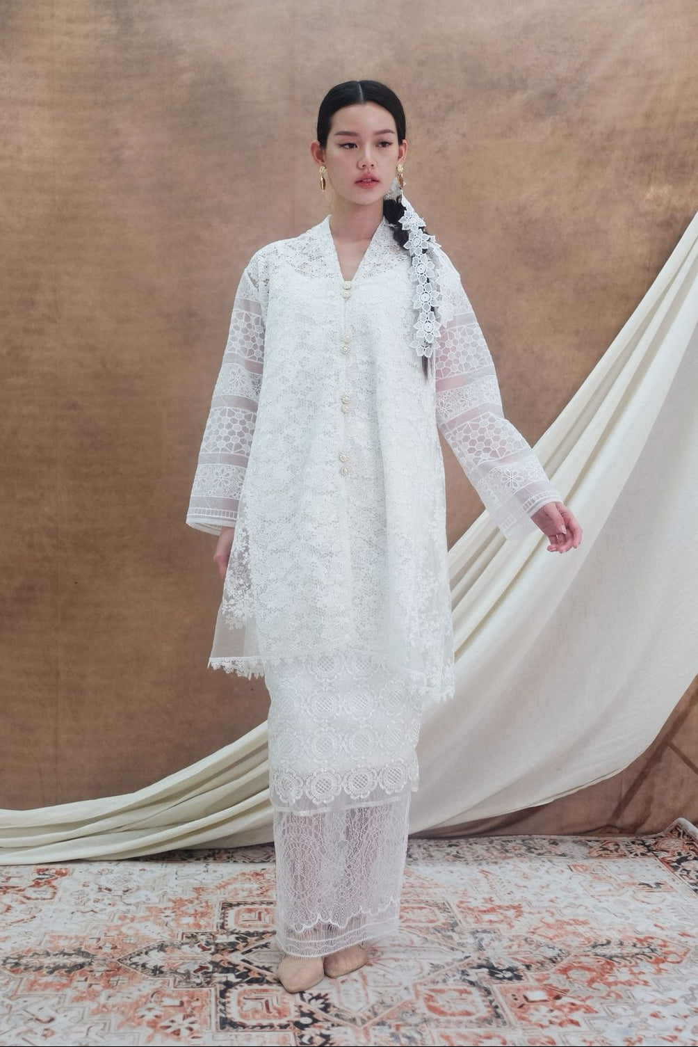 Svana Top in White Ivory