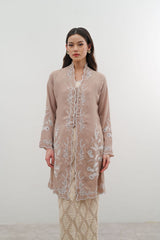 Cala Lilly Long Kebaya Top in Beige