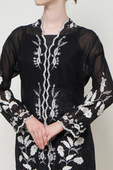 Cala Lilly Long Kebaya Top in Black