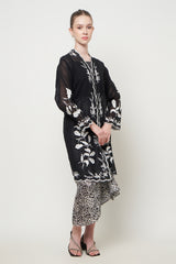 Cala Lilly Long Kebaya Top in Black