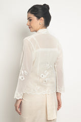 Dara Calla Lily Tutupan Kebaya Top in Broken White