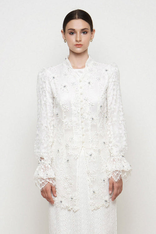Rarasati Kebaya Top in Broken White