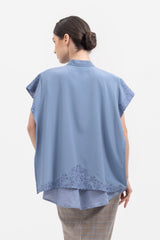 Nidhi Outer Top in Dusty Blue