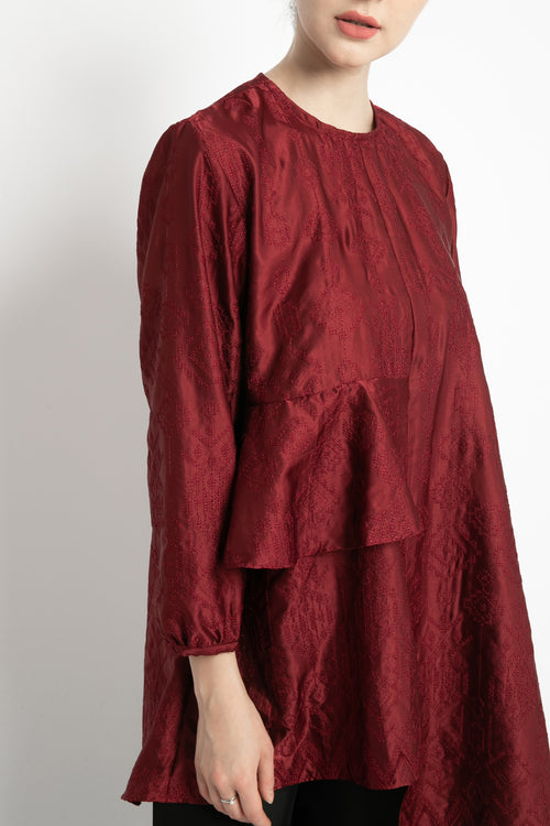 Lelly Blouse in Maroon