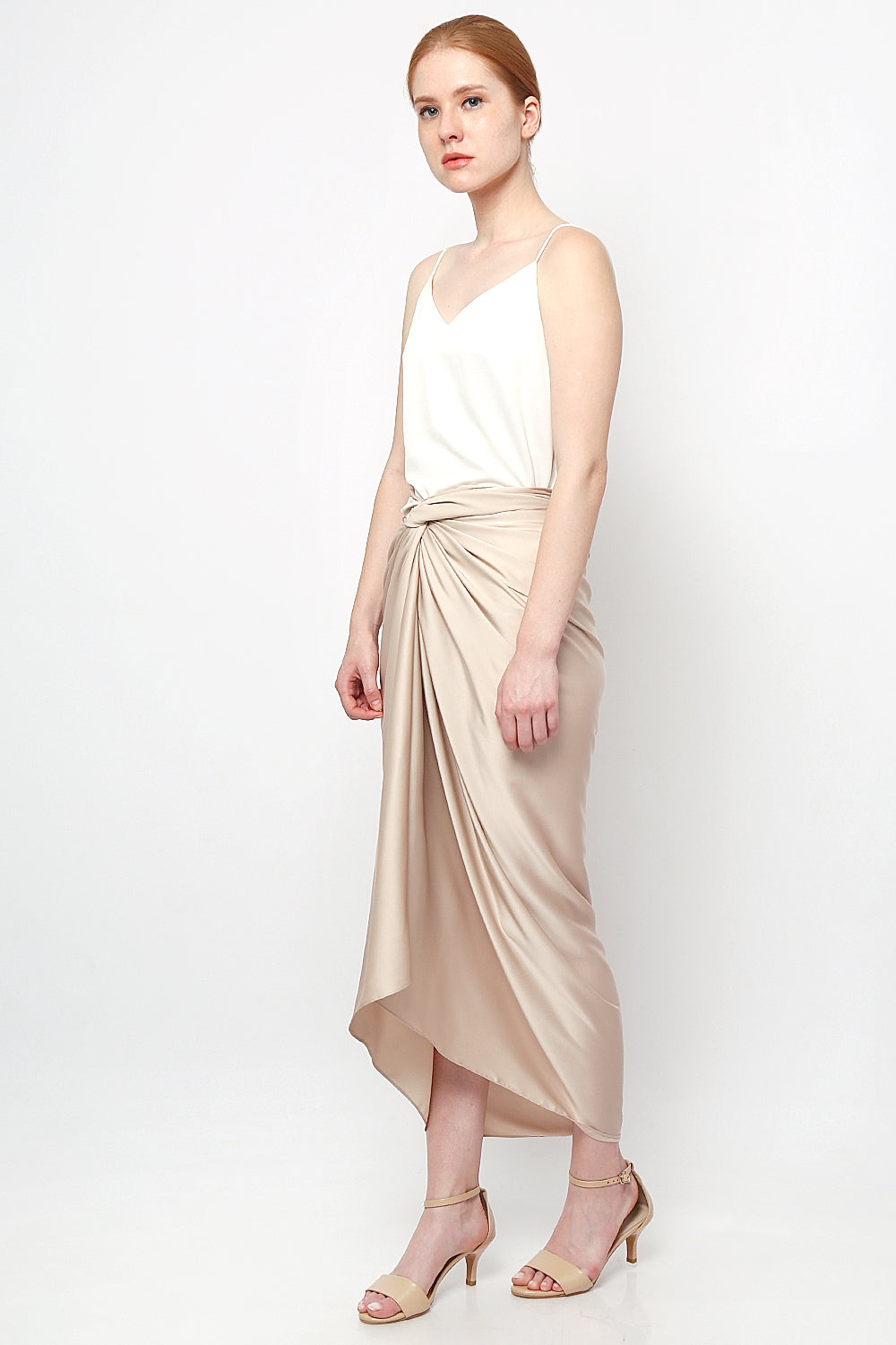 Aisyah Lilit Skirt in Nude