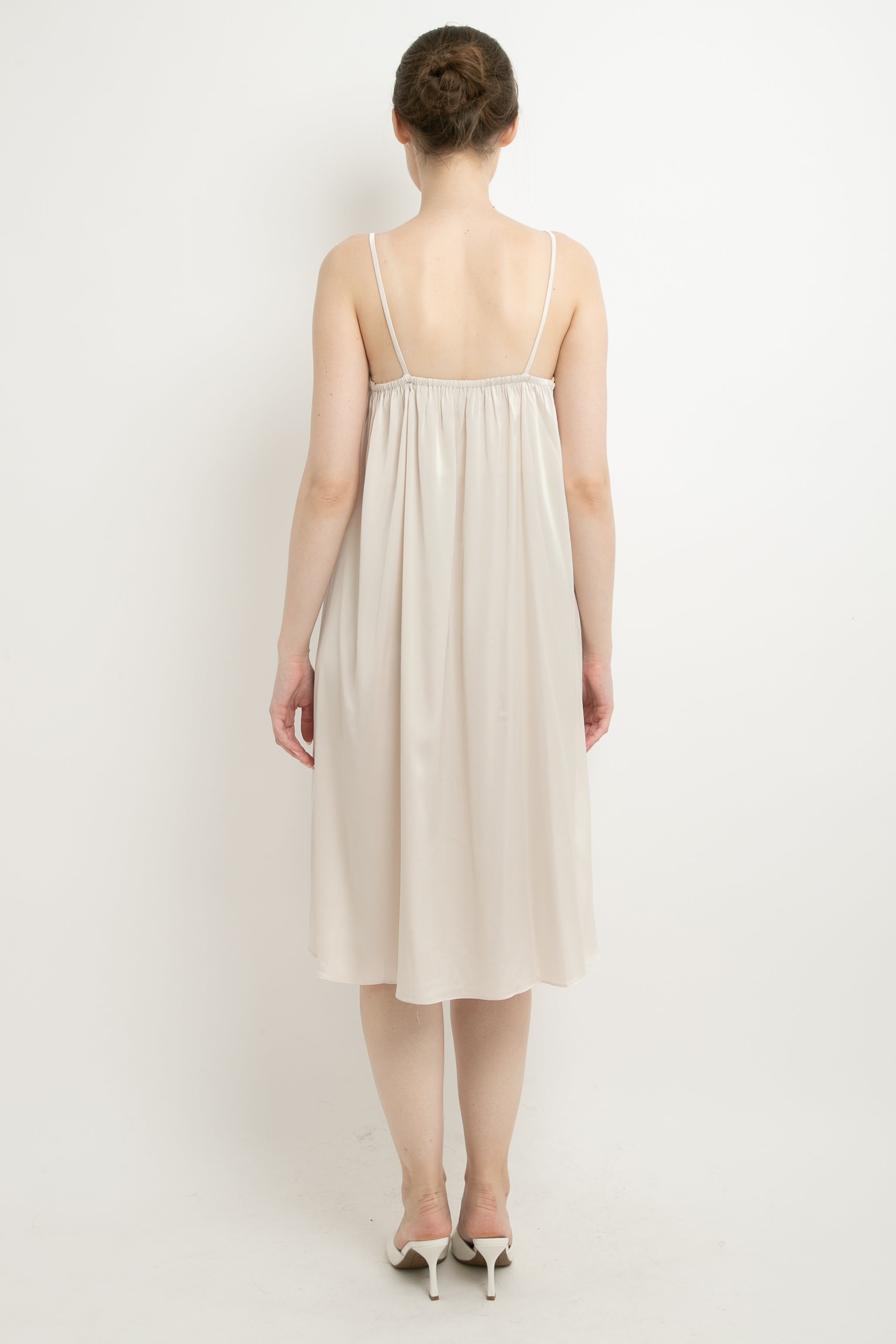Fara Camisole Dress in Buttercream by Aluna Dresshaus