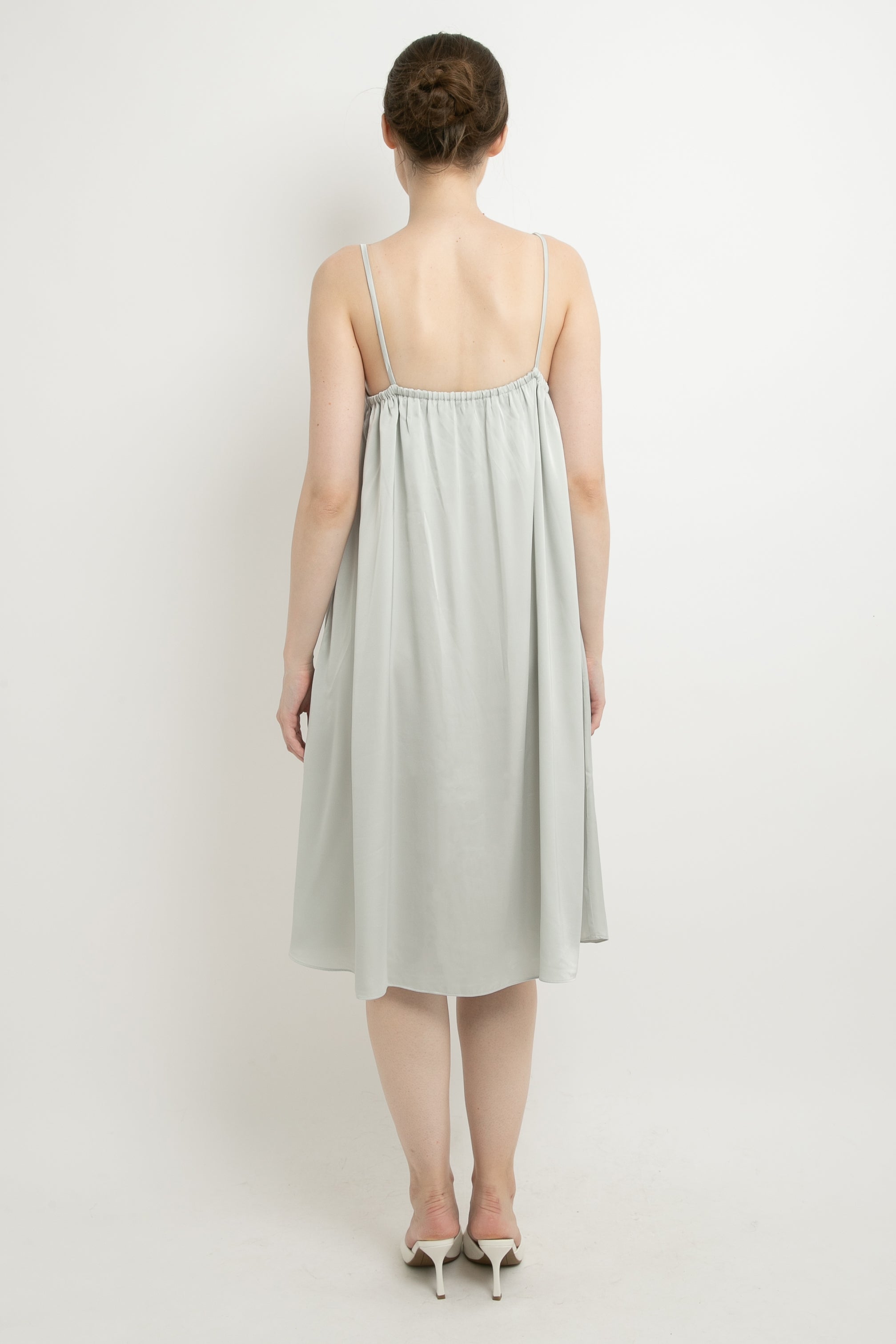 Fara Camisole Dress in Grey by Aluna Dresshaus - Main Image