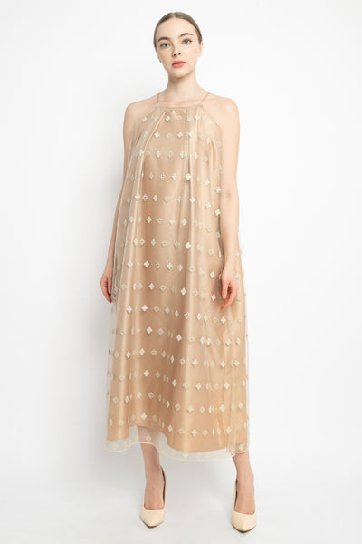 Eleena Halter Dress in Sand