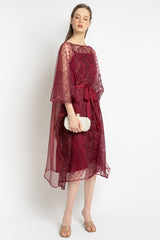 Kalya Dress in Maroon