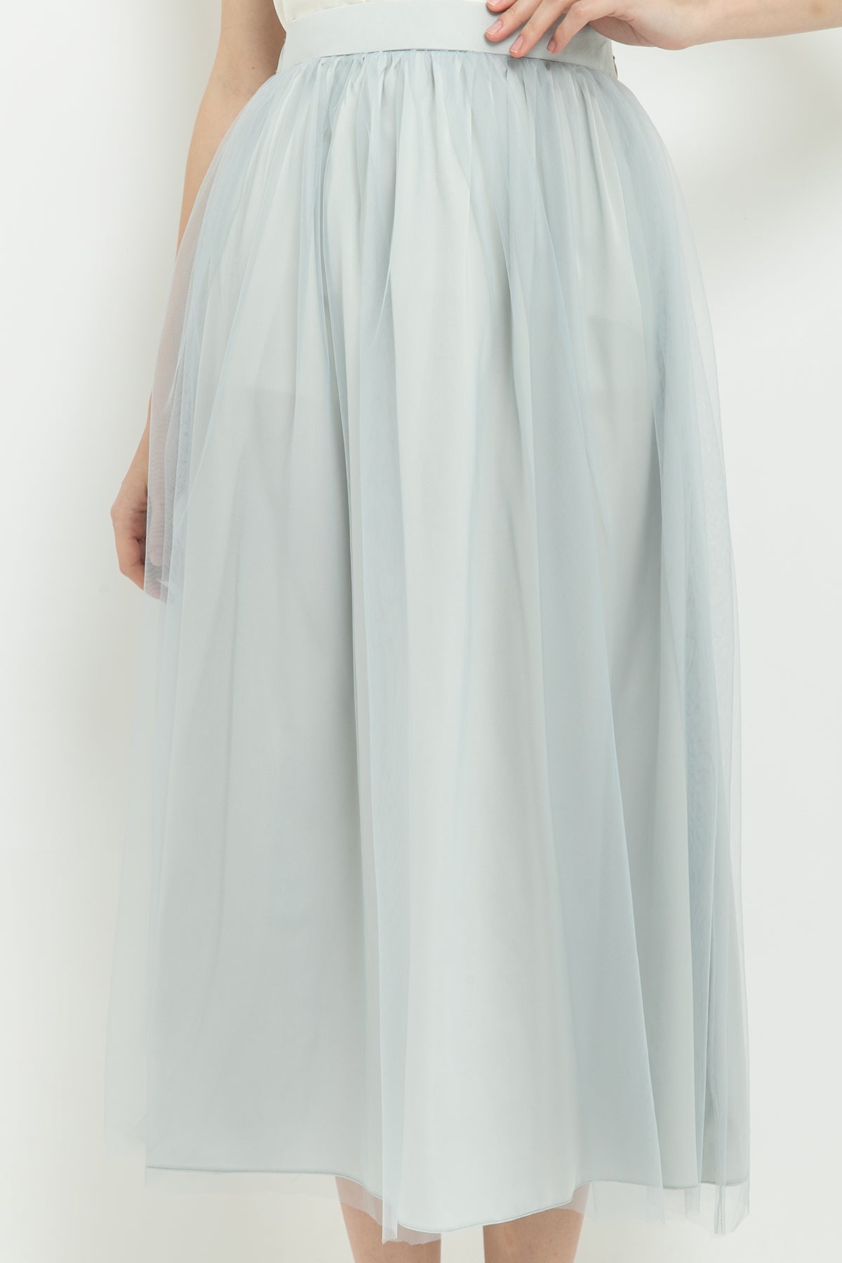 Rania Tulle Skirt in Gray