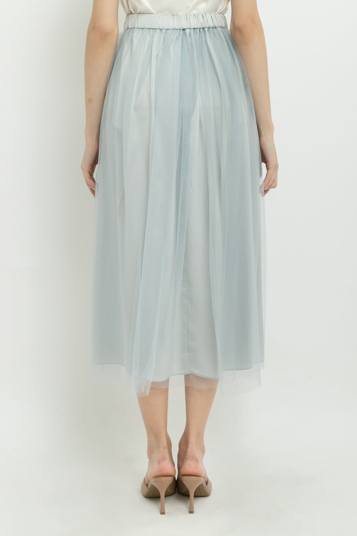Rania Tulle Skirt in Gray