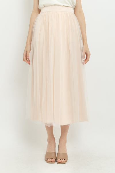 Rania Tulle Skirt in Peach