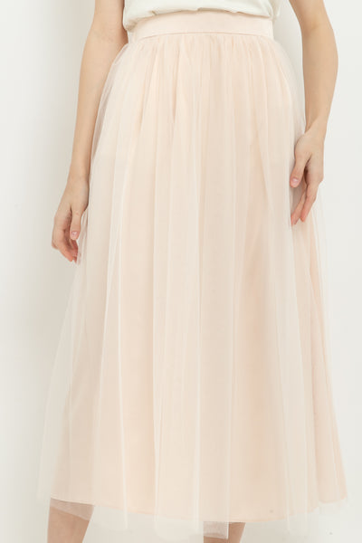 Rania Tulle Skirt in Peach