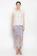 Primrose Sleeveless Set in White Lilac