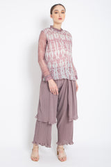 Cleo Top in Off White and Maroon