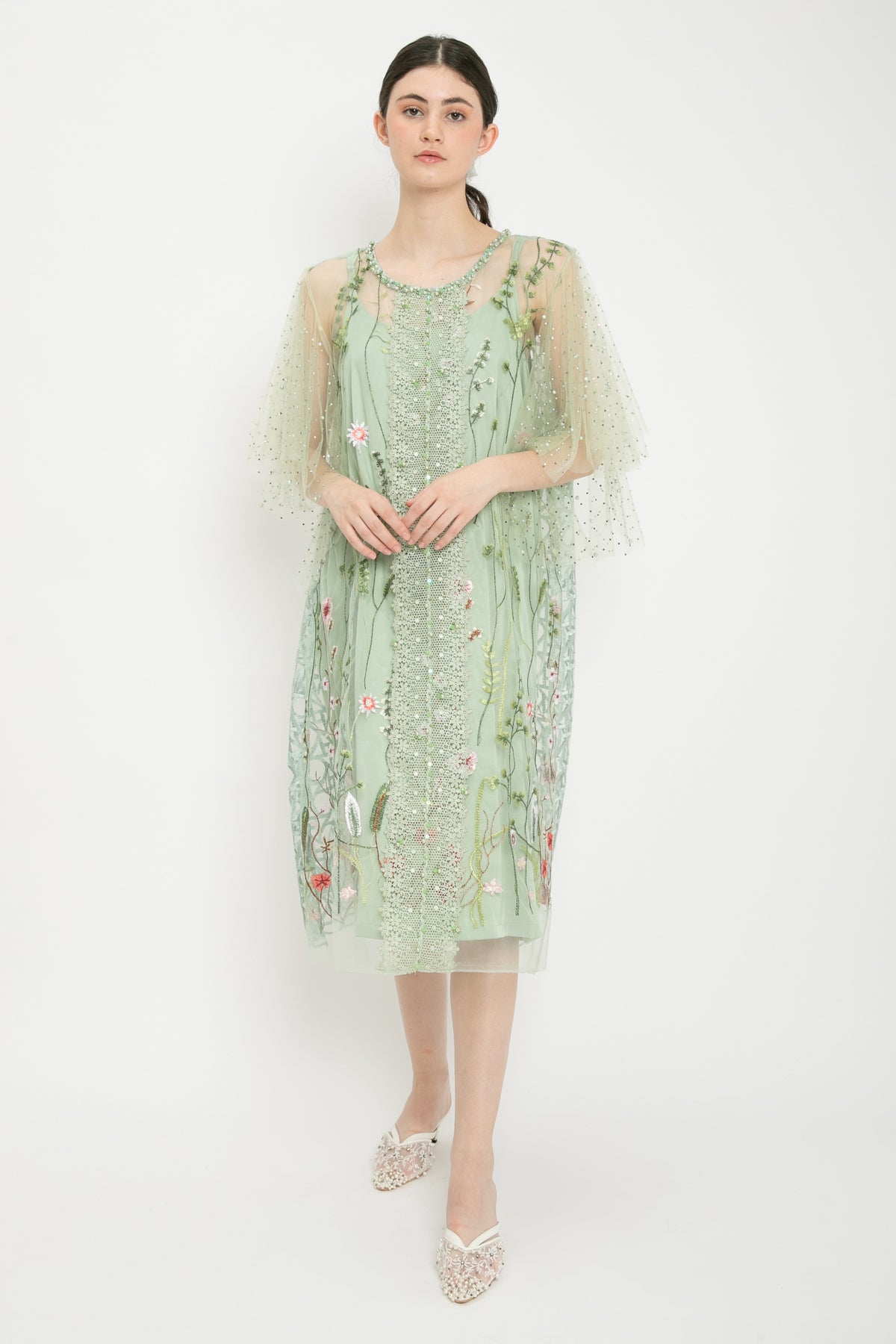 Gardenia Dress in Sage Green