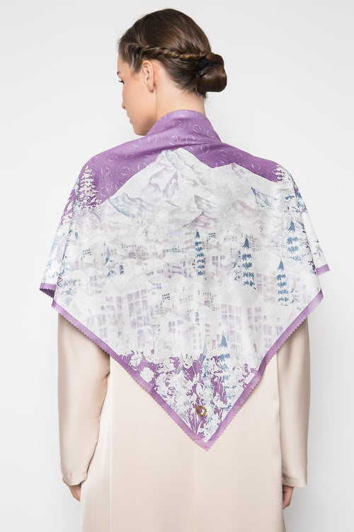 Malerei Lilas Scarf in Lilac