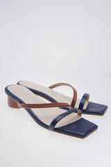Francesca Shoes in Navy Brown