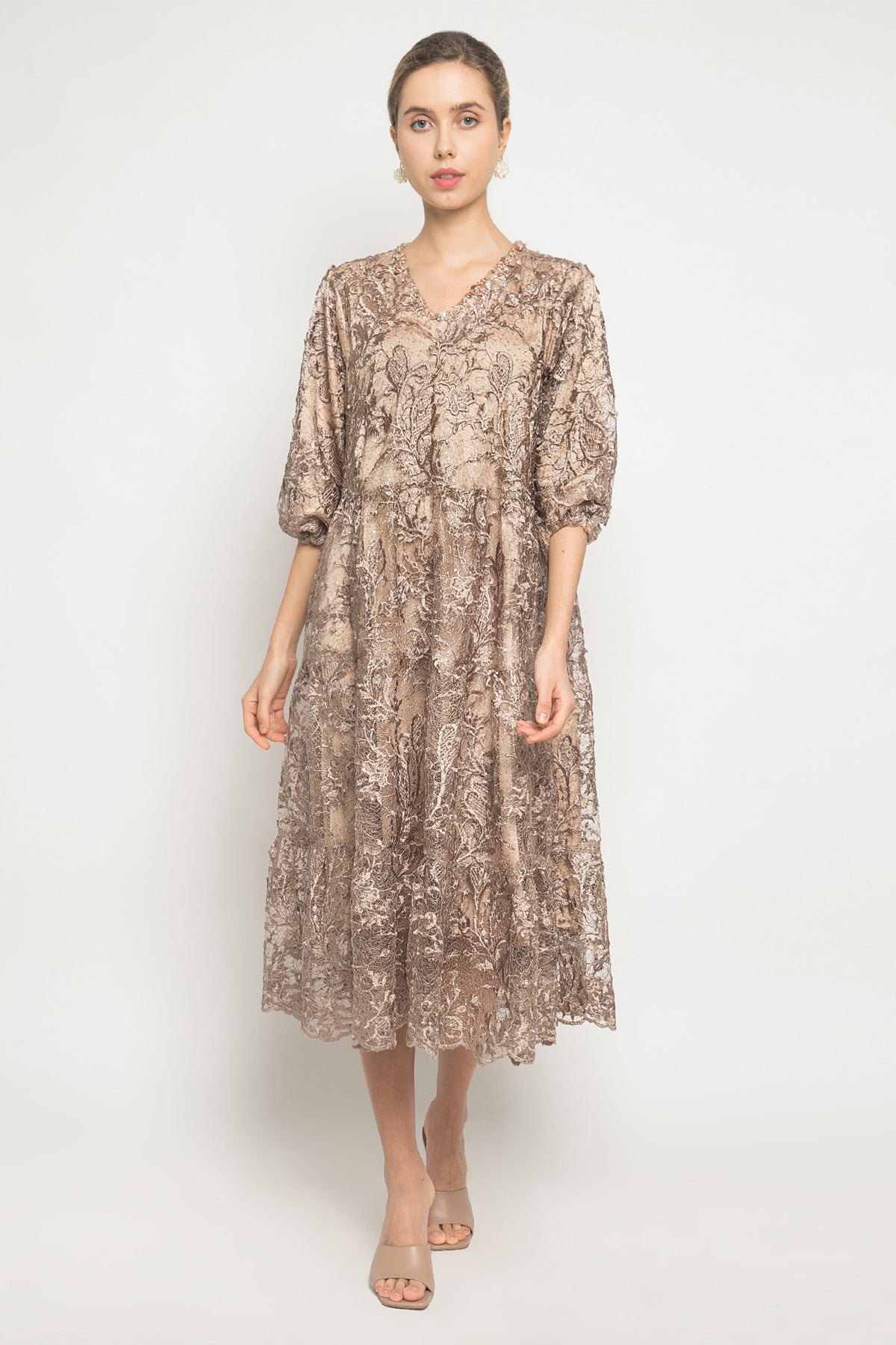 Aiyna Dress in Mocca