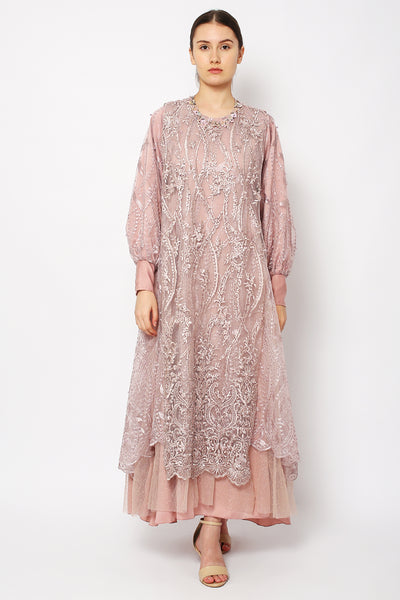 Nashira Dress in Dusty Pink