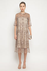Alaia Dress in Nude Gold
