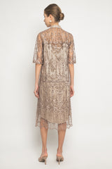 Alaia Dress in Nude Gold