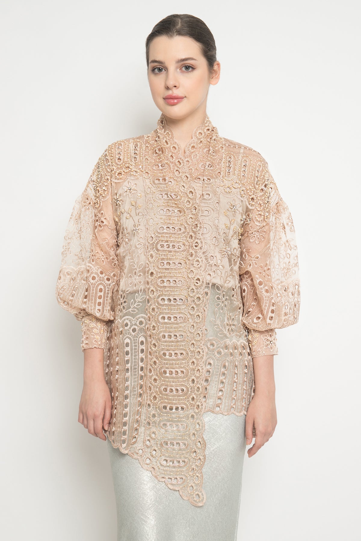 Alys Embellished Blouse in Peach