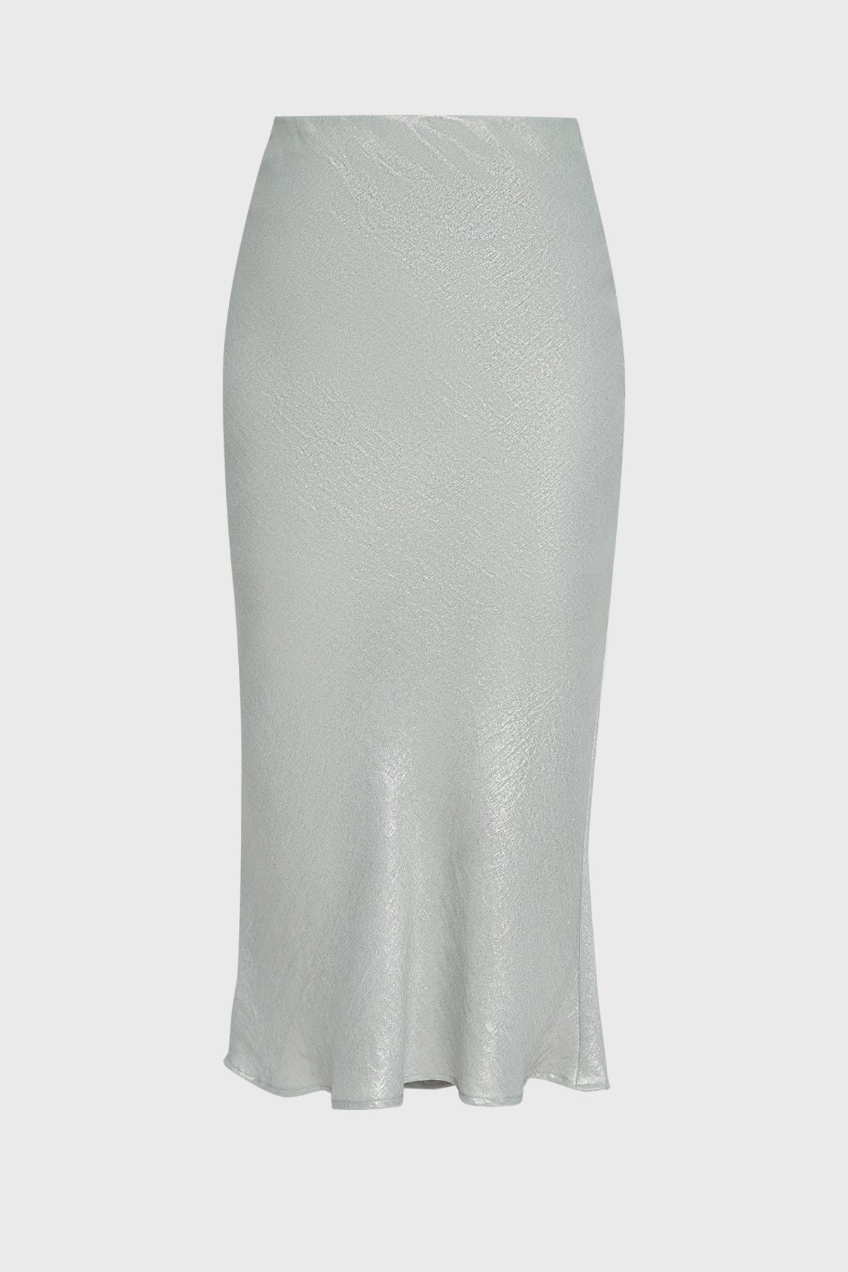 Lyon Midi Skirt in Silver Mist