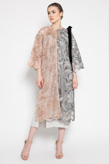 Colette Floral Embroidered Outer in Nudist Grey