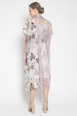 Raquel Organza-Blend Dress in Lilac Floral