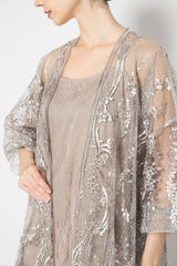 Rocca Draped Outer in Mink Grey