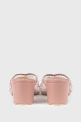 Brielle Mules in Dusty Pink
