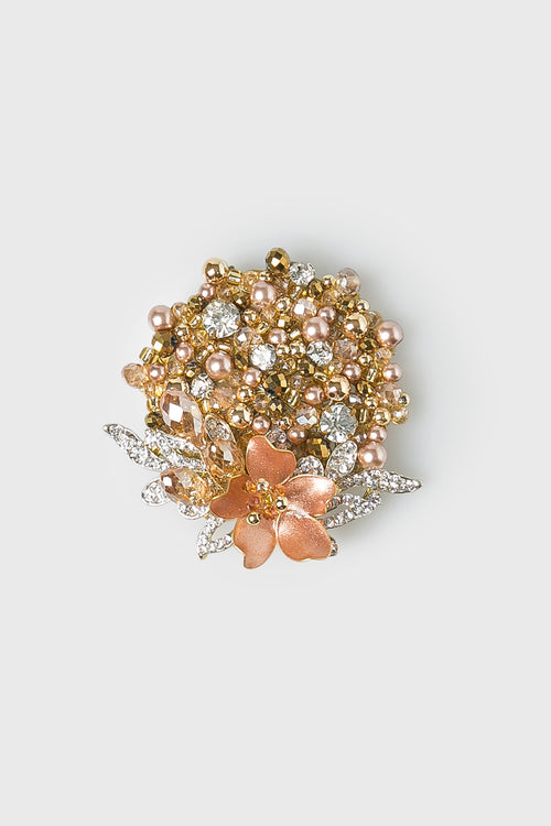 Oroni Brooch in Rose Gold