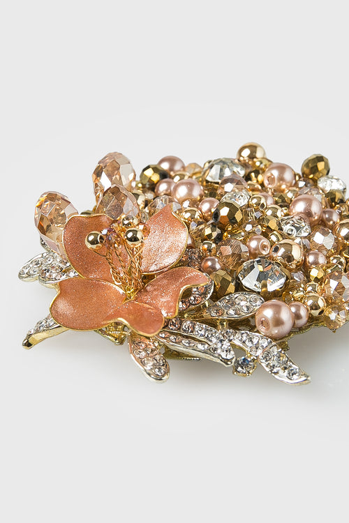 Oroni Brooch in Rose Gold