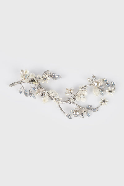 Silver Branches Hairvine in White