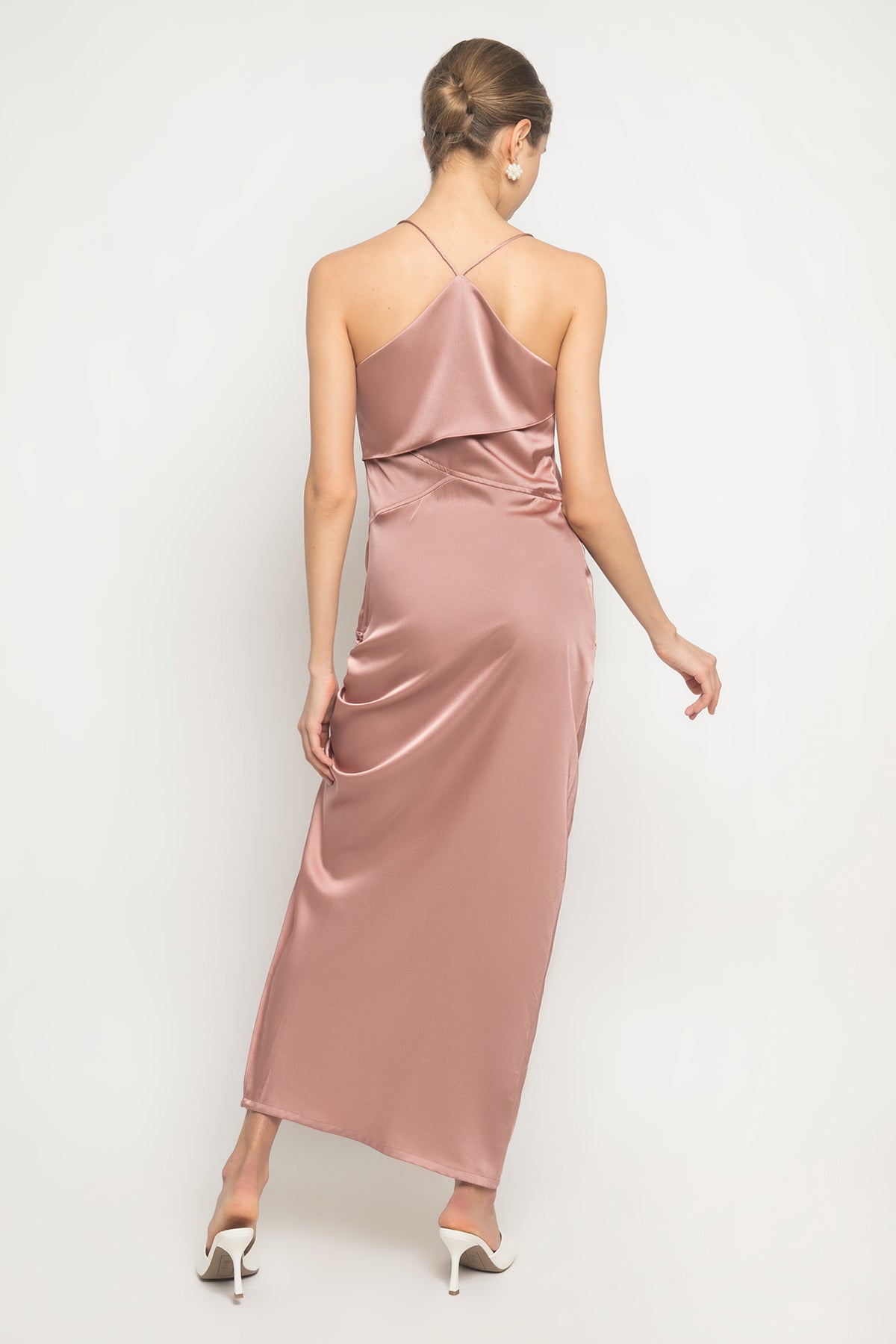 Amora Dress In Dusty Pink