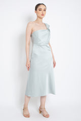 The One Sided Dress in Pastel Blue