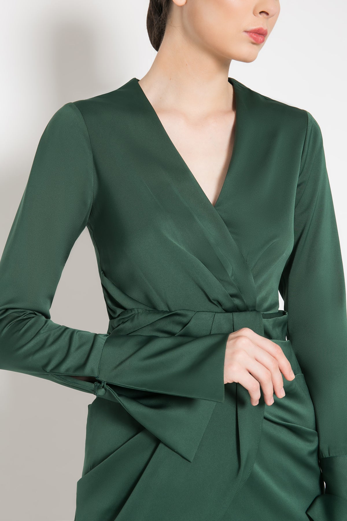 Provence Dress in Emerald Green