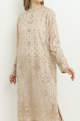 Gia Dress in Beige Light Bronze