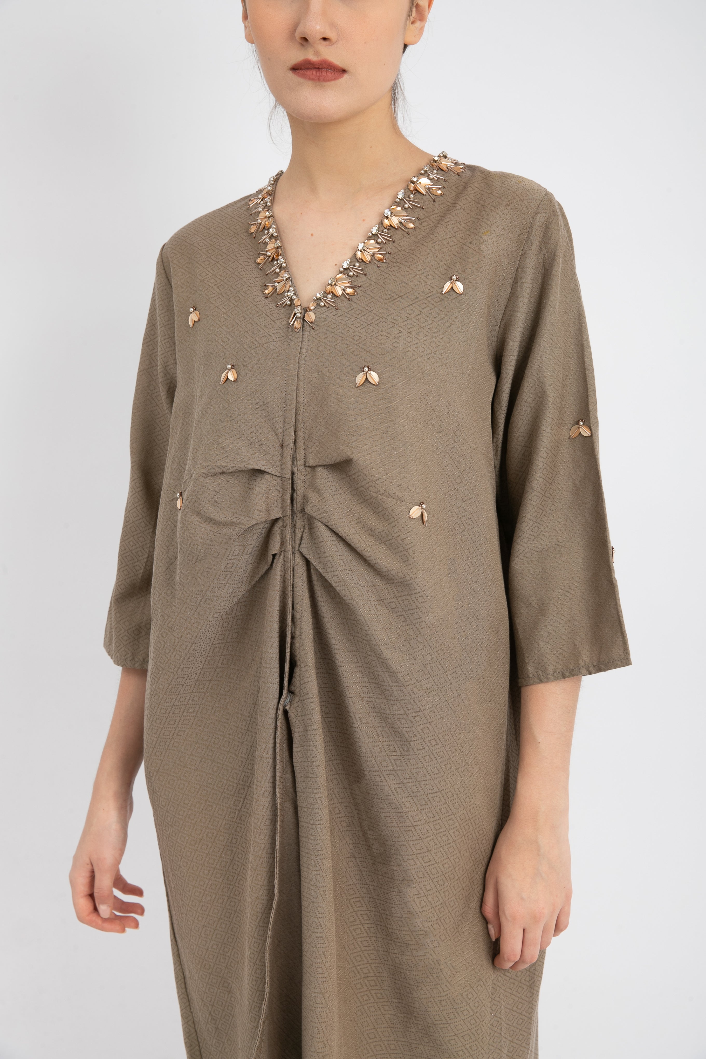 Avra Dress in Taupe
