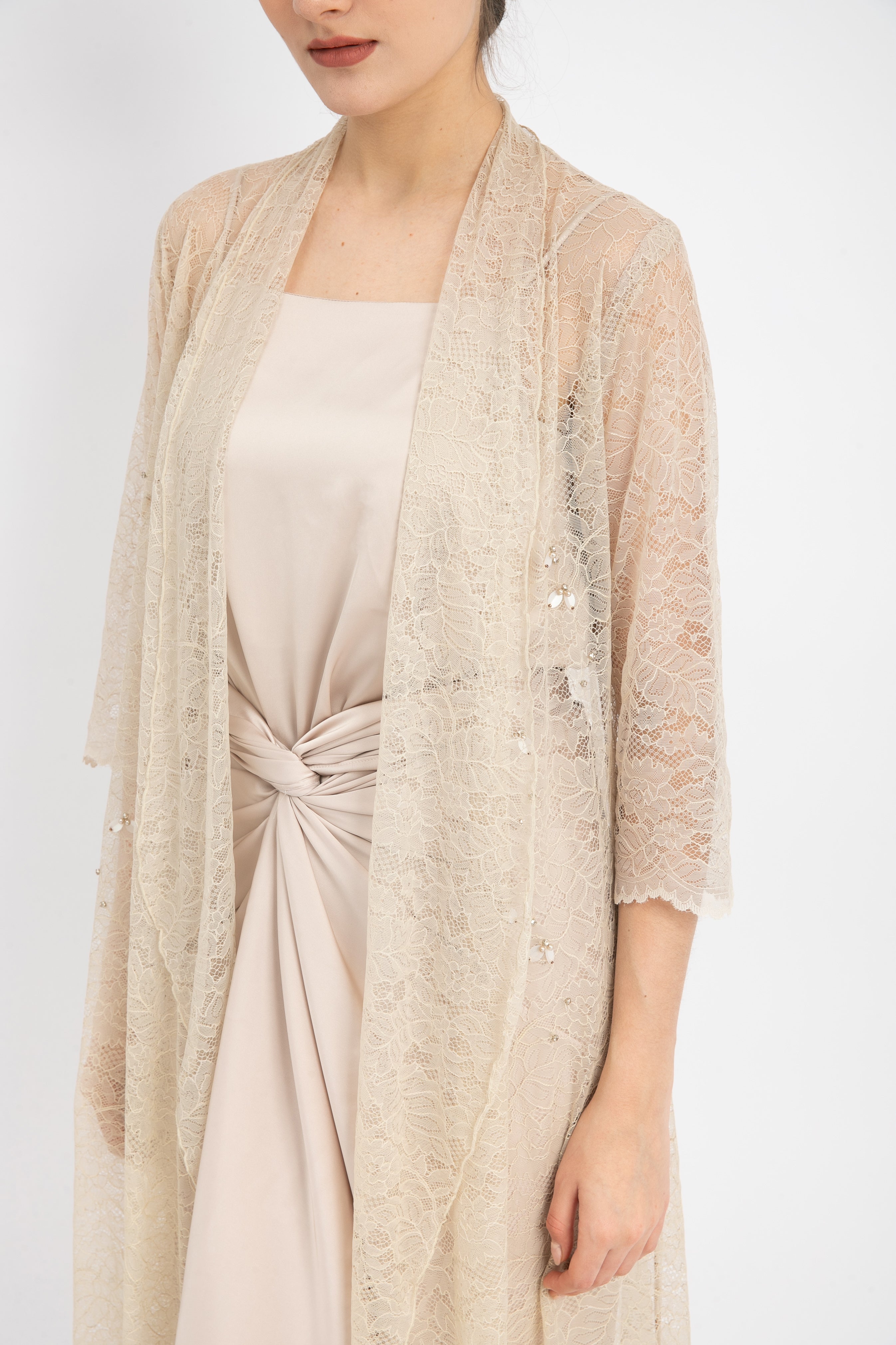 Theia Outer Top in Creme