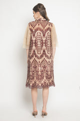 Mei Dress in Maroon
