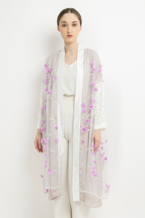 Siobhan Floral Kimono in Violet