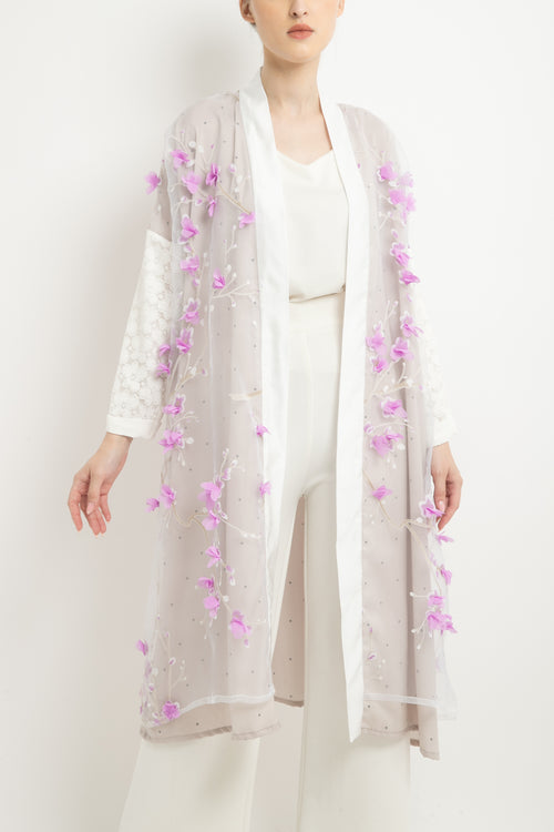 Siobhan Floral Kimono in Violet
