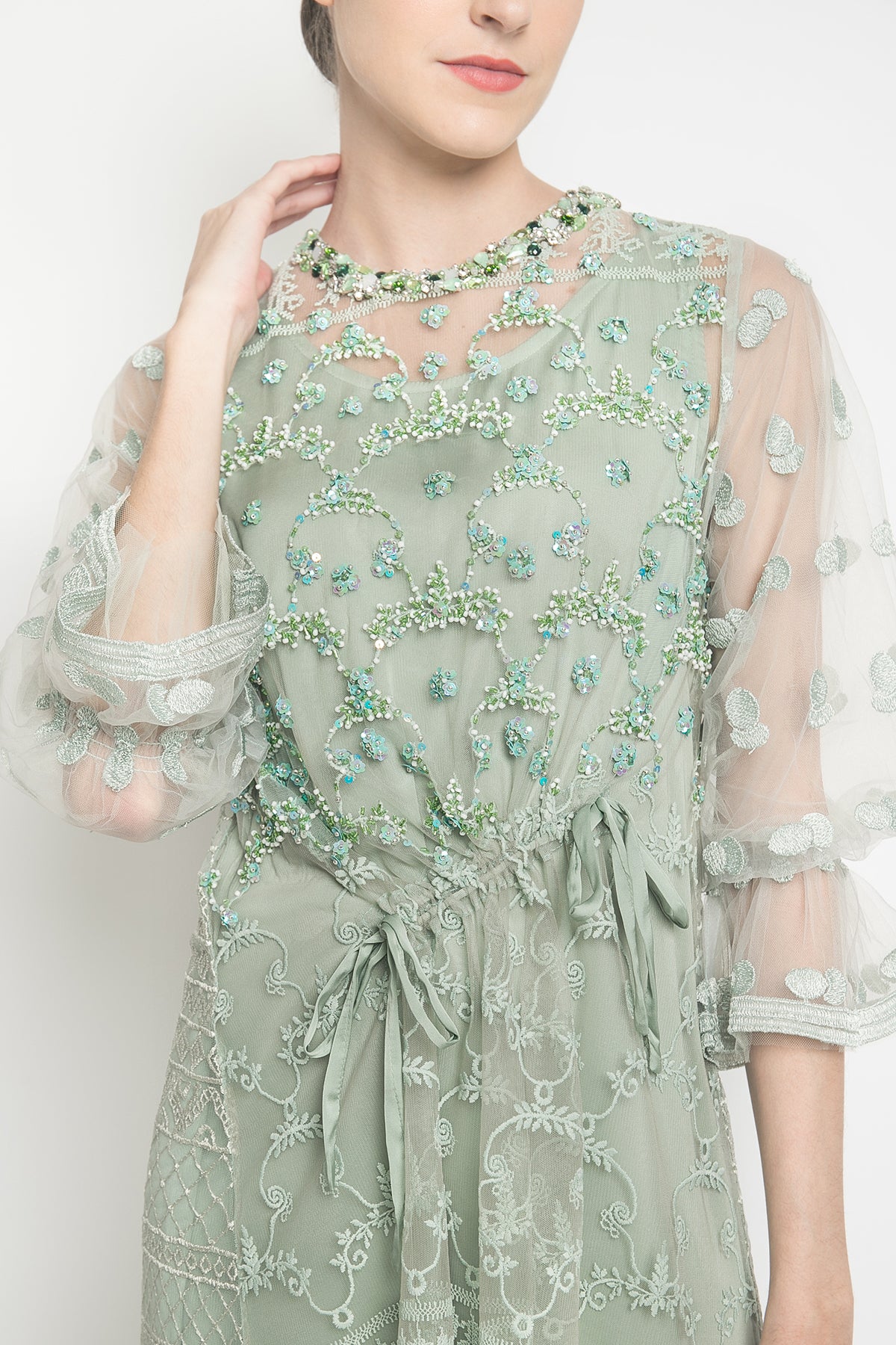 Belina Dress in Sage Green