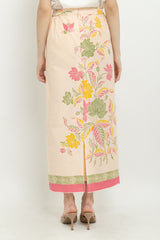 Batik Skirt in Ivory Pink