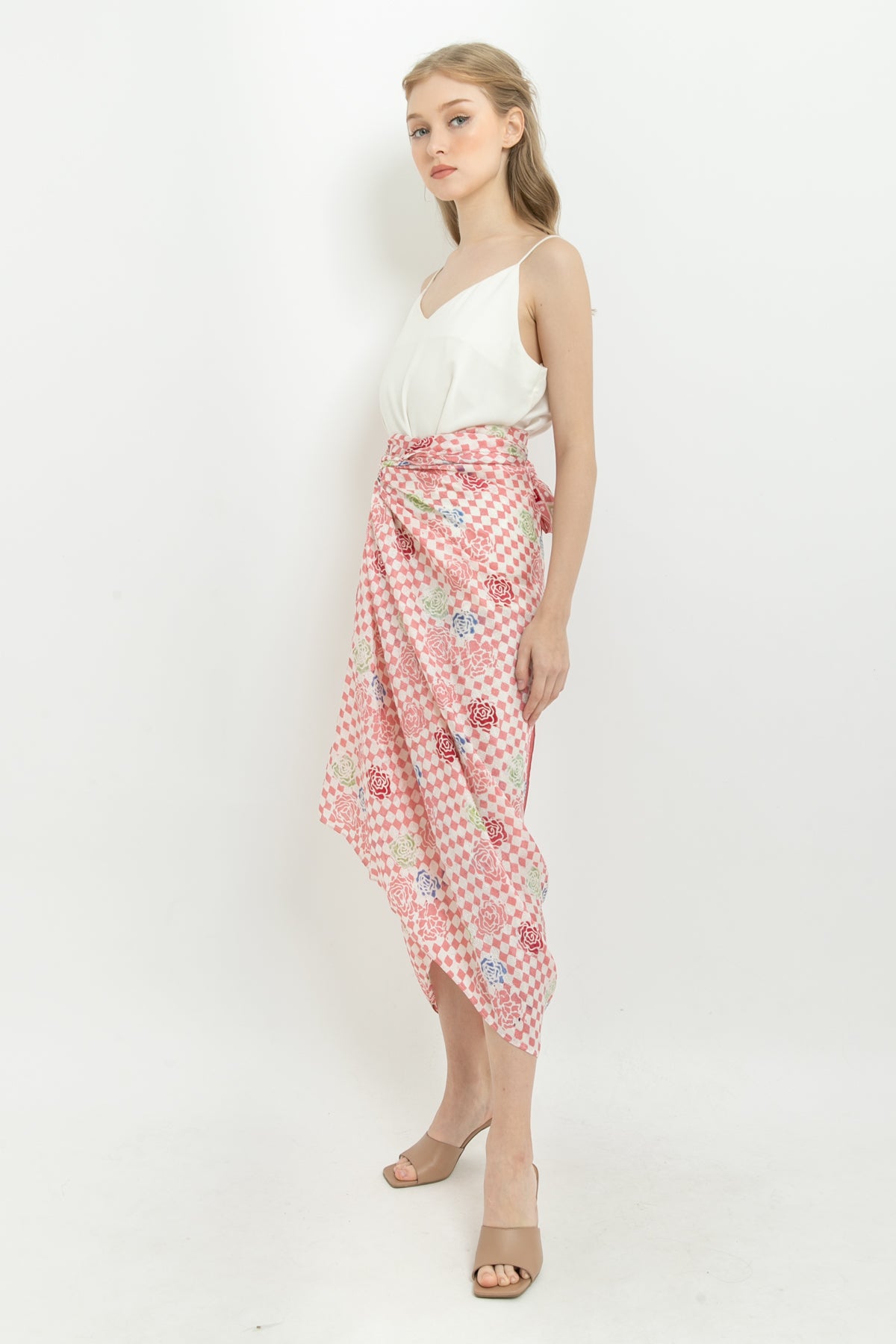 Lilit Skirt in Checkered Pink
