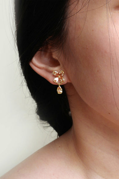 Elsha Earrings in Amber